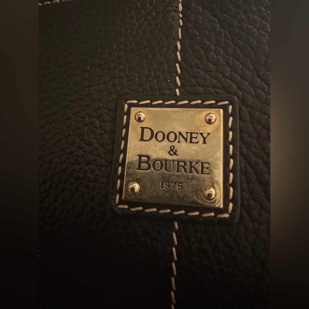 Dooney & Bourke Black Pebbled Leather Satchel - Picture 14 of 16